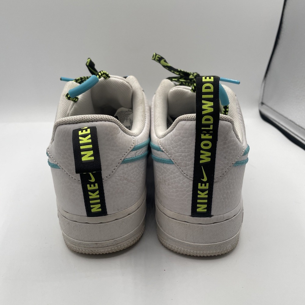 Nike Air Force 1 World Wide Pack White/Green/Blue Size 8 CK7213-100 - Picture 6 of 9